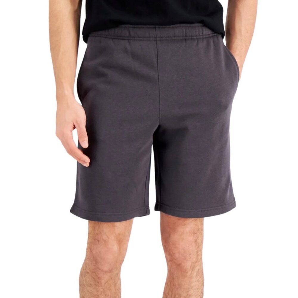 Ideology Mens Size S Fleece Shorts Deep Charcoal Gray Elastic Drawstring NEW NWT